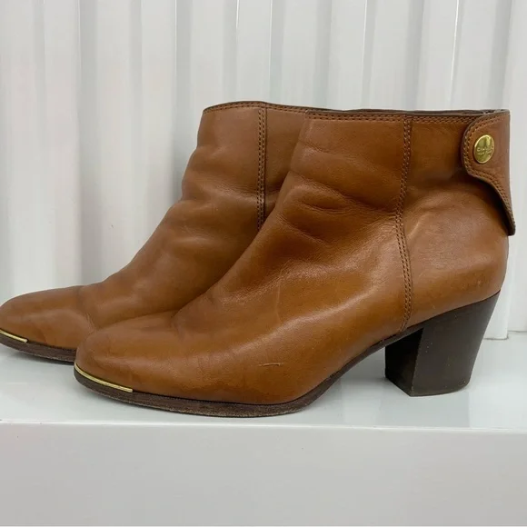 Coach Waldorf Tan Ankle Boots Size 7.5 - Picture 4 of 16